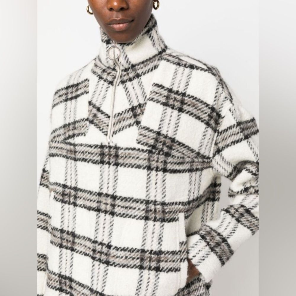 IRO Bika Jacket in Ecru-Black-Grey, NWT, Size EU 40 - Picture 6 of 15